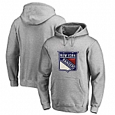 Men's Customized New York Rangers Gray All Stitched Pullover Hoodie,baseball caps,new era cap wholesale,wholesale hats